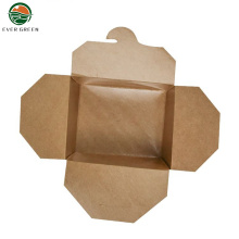 Disposable Microwaveble Folding recycled brown paper box